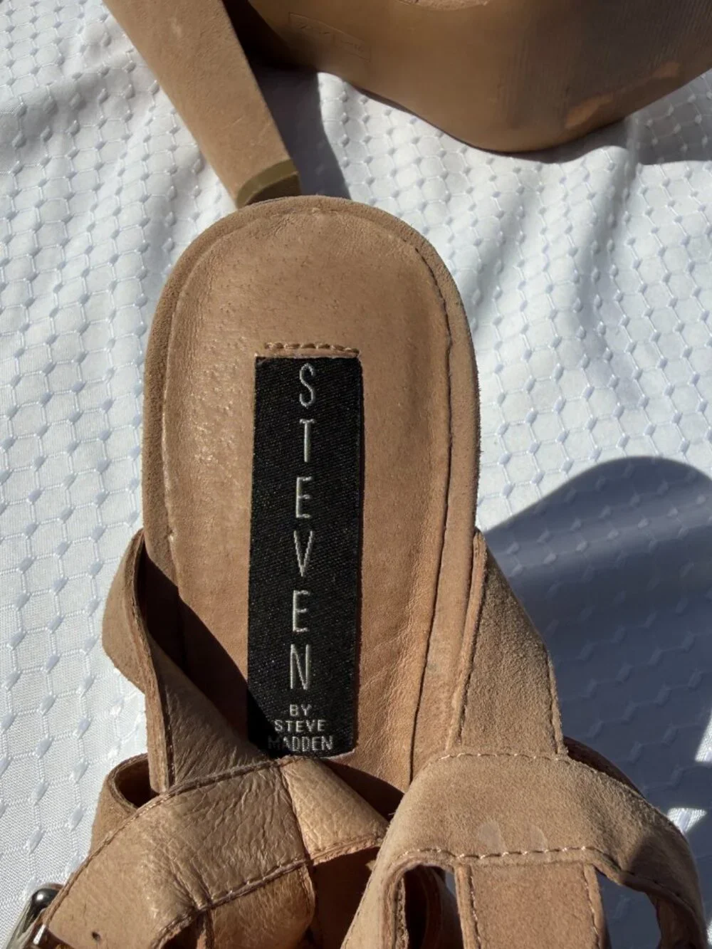 Steve Madden Steven Womens‎ Cassndra Strappy Sandal Shoes, US 8M, Tan